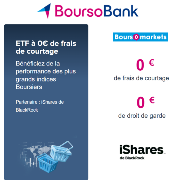 BoursoBank ETF à 0 frais de courtage bours0markets iShares BlackRock